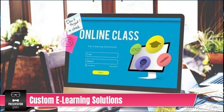 Futuristic monitor displaying e-learning training course