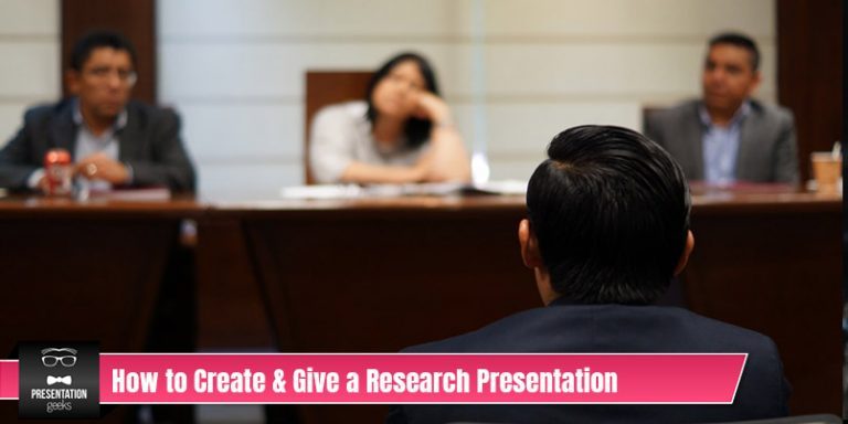 Asian man giving a research presentation